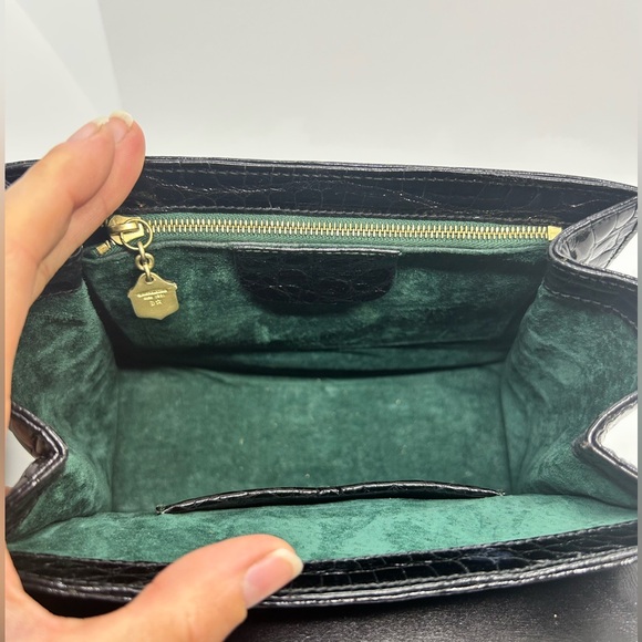Barry Kieselstein Cord Vintage Black Alligator Small Trophy Bag - Picture 9 of 14
